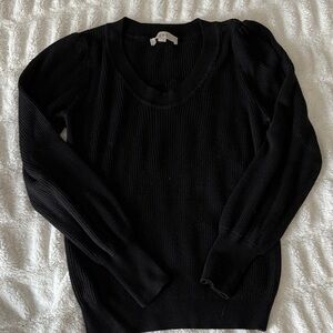 LOFT Black Scoop Neck Sweater